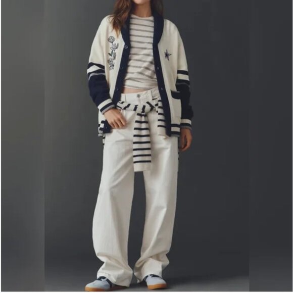 Anthropologie NWT Wild Collective NFL Cardigan Sweater The Dallas Cowboys size S - Picture 3 of 8